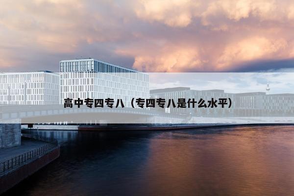 高中专四专八（专四专八是什么水平）