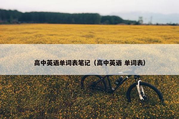 高中英语单词表笔记（高中英语 单词表）