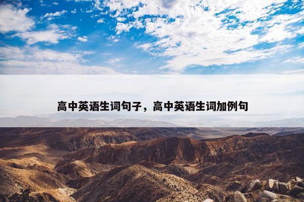 高中英语生词句子，高中英语生词加例句