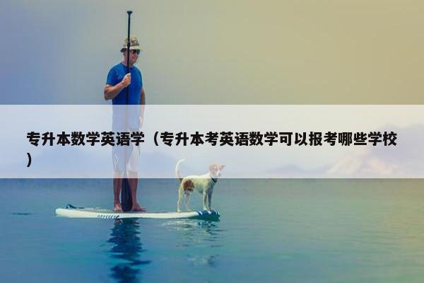 专升本数学英语学（专升本考英语数学可以报考哪些学校）