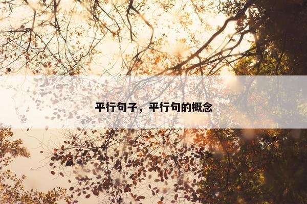 平行句子，平行句的概念