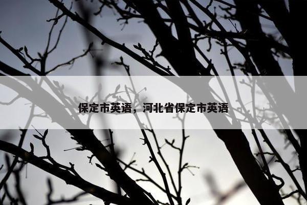 保定市英语，河北省保定市英语
