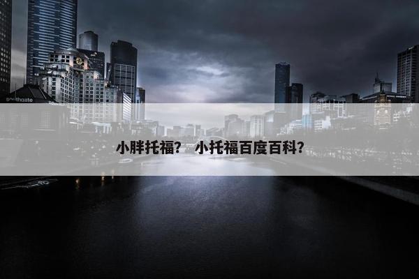小胖托福？ 小托福百度百科？