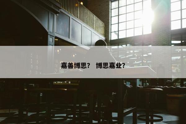 嘉善博思？ 博思嘉业？