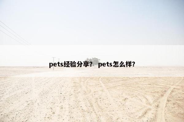 pets经验分享？ pets怎么样？
