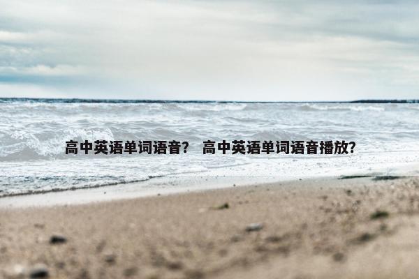 高中英语单词语音？ 高中英语单词语音播放？