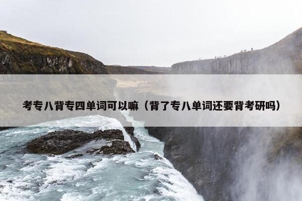 考专八背专四单词可以嘛（背了专八单词还要背考研吗）
