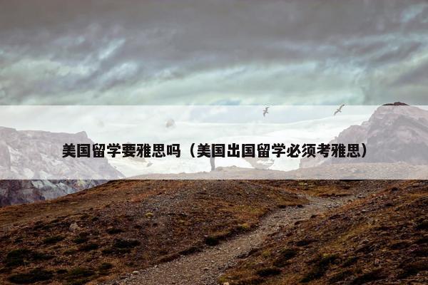 美国留学要雅思吗（美国出国留学必须考雅思）
