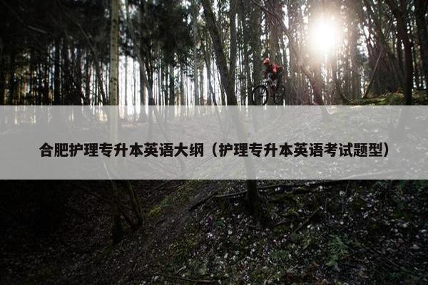 合肥护理专升本英语大纲（护理专升本英语考试题型）