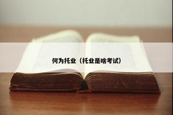 何为托业（托业是啥考试）