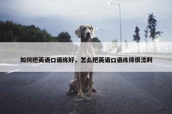 如何把英语口语练好，怎么把英语口语练得很流利