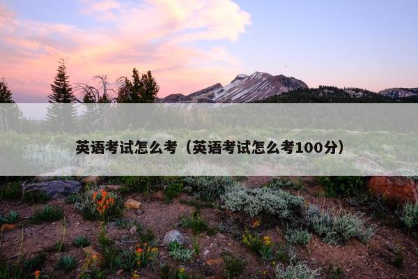 英语考试怎么考（英语考试怎么考100分）