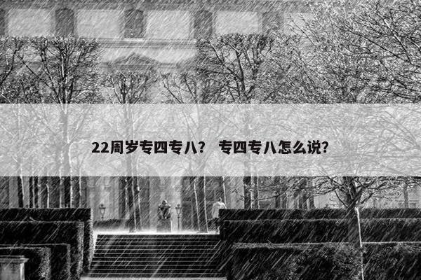 22周岁专四专八？ 专四专八怎么说？