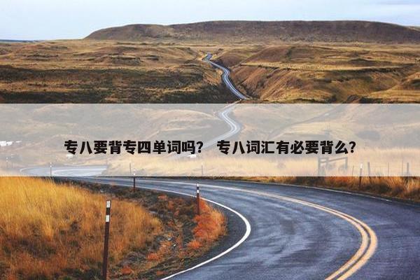 专八要背专四单词吗？ 专八词汇有必要背么？