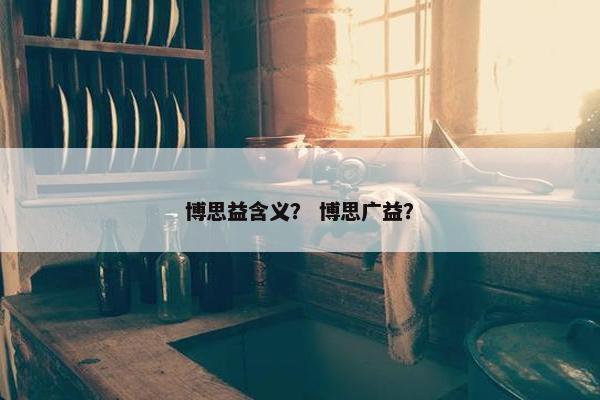 博思益含义？ 博思广益？