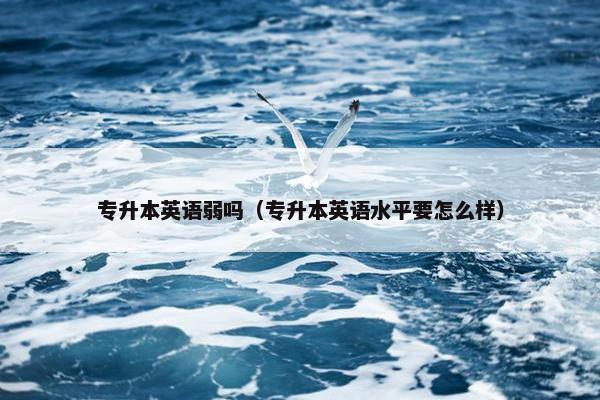 专升本英语弱吗（专升本英语水平要怎么样）
