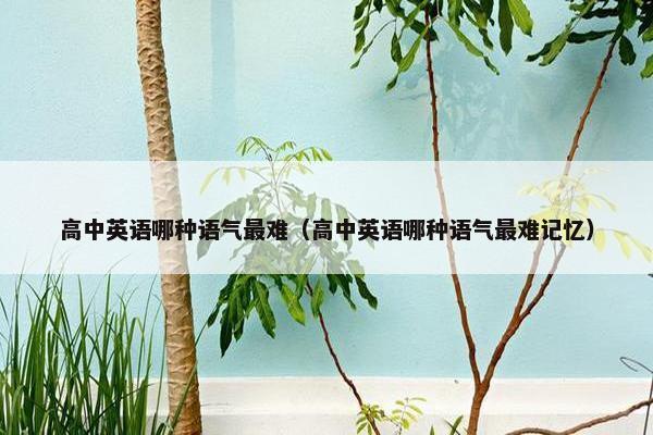 高中英语哪种语气最难（高中英语哪种语气最难记忆）