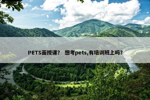 PETS面授课？ 想考pets,有培训班上吗？