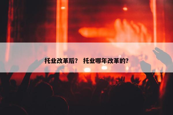 托业改革后？ 托业哪年改革的？