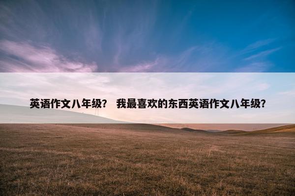 英语作文八年级？ 我最喜欢的东西英语作文八年级？