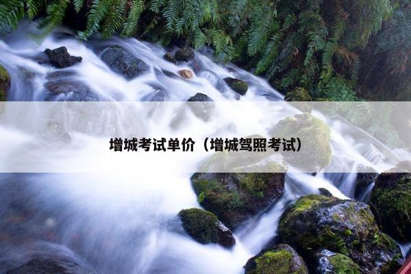 增城考试单价（增城驾照考试）