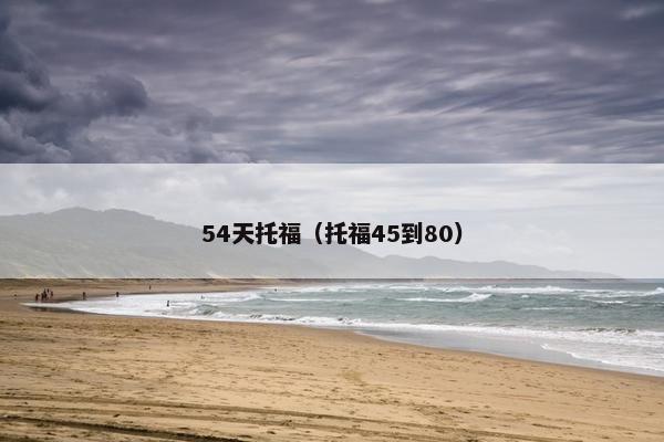 54天托福（托福45到80）