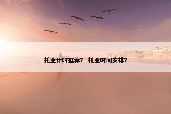 托业计时推荐？ 托业时间安排？