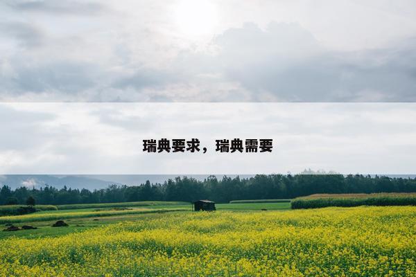 瑞典要求，瑞典需要