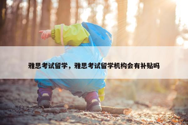 雅思考试留学，雅思考试留学机构会有补贴吗