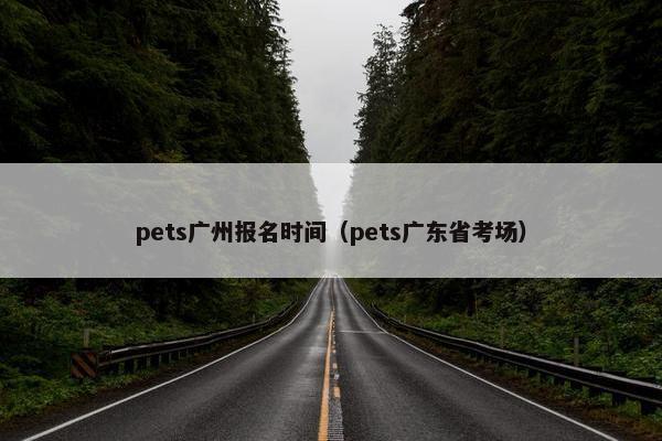 pets广州报名时间（pets广东省考场）