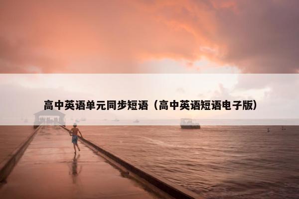 高中英语单元同步短语（高中英语短语电子版）