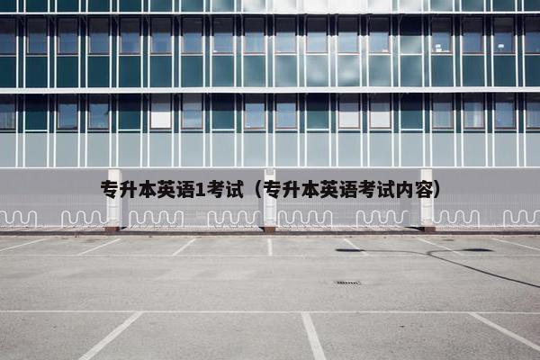 专升本英语1考试（专升本英语考试内容）