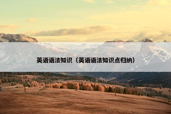 英语语法知识（英语语法知识点归纳）