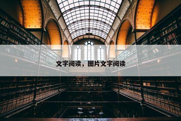 文字阅读，图片文字阅读