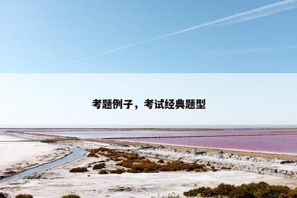考题例子，考试经典题型