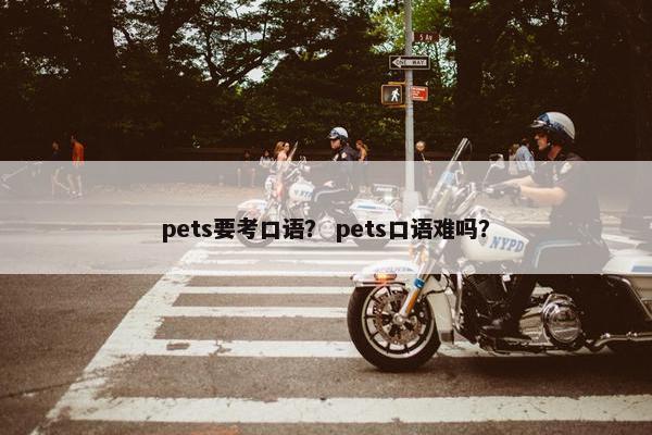 pets要考口语？ pets口语难吗？