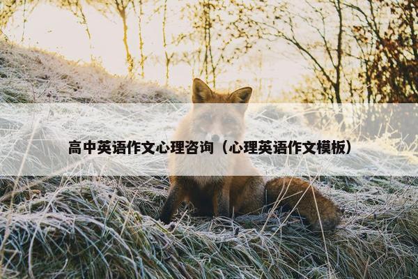 高中英语作文心理咨询（心理英语作文模板）