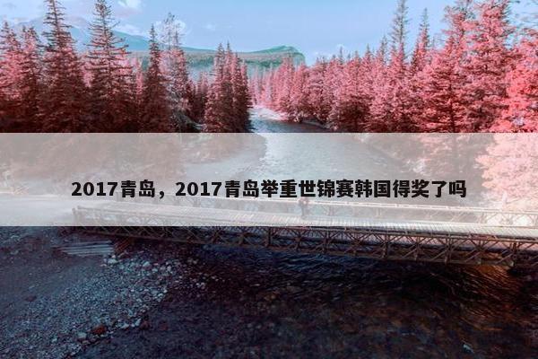 2017青岛，2017青岛举重世锦赛韩国得奖了吗