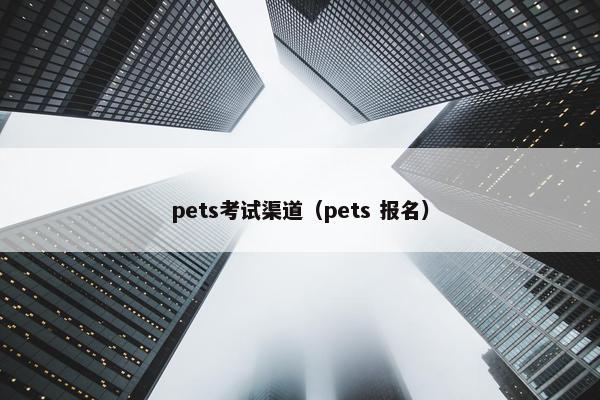 pets考试渠道（pets 报名）