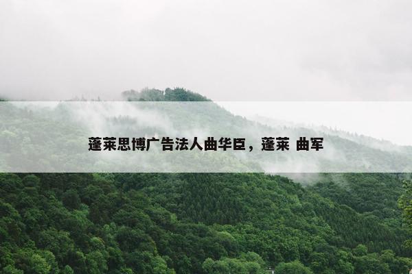 蓬莱思博广告法人曲华臣，蓬莱 曲军