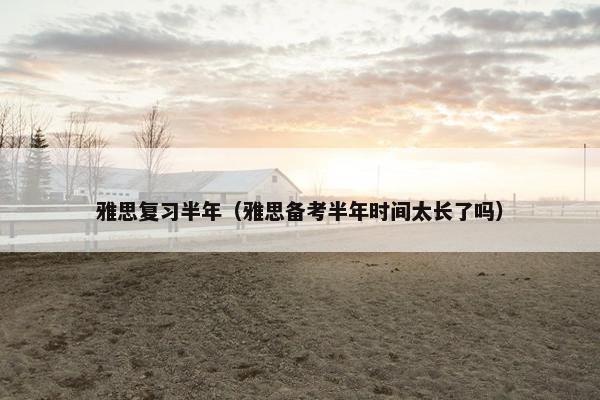 雅思复习半年（雅思备考半年时间太长了吗）