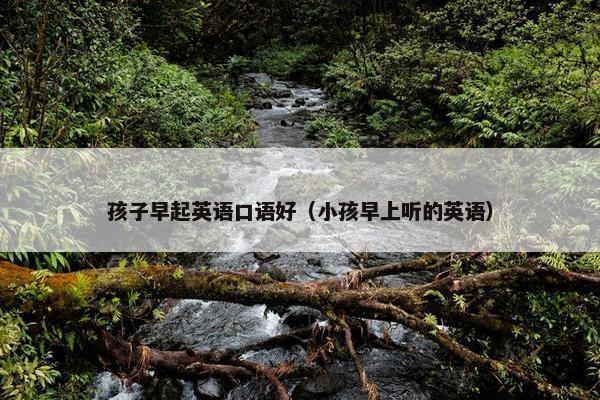 孩子早起英语口语好（小孩早上听的英语）