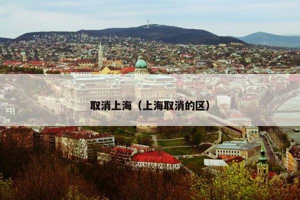 取消上海（上海取消的区）