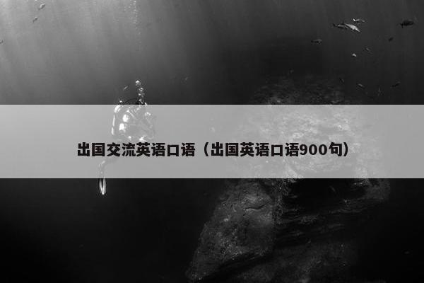 出国交流英语口语（出国英语口语900句）