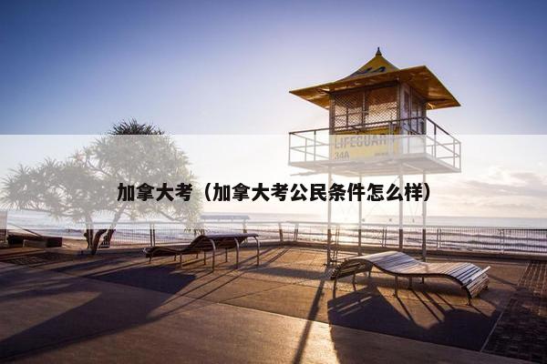 加拿大考（加拿大考公民条件怎么样）