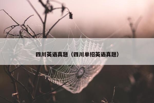四川英语真题（四川单招英语真题）