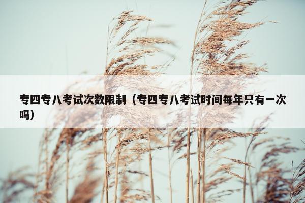 专四专八考试次数限制（专四专八考试时间每年只有一次吗）