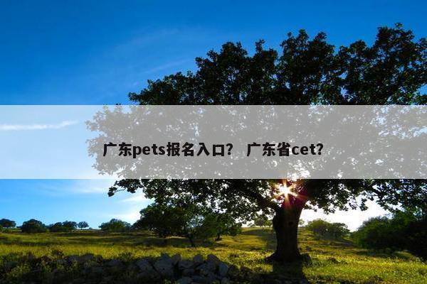 广东pets报名入口？ 广东省cet？