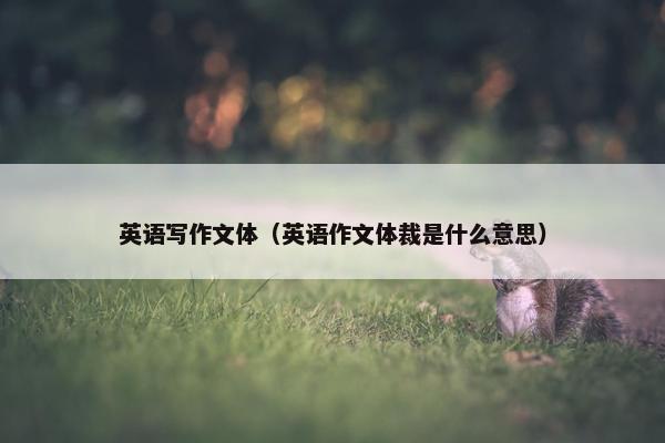 英语写作文体（英语作文体裁是什么意思）