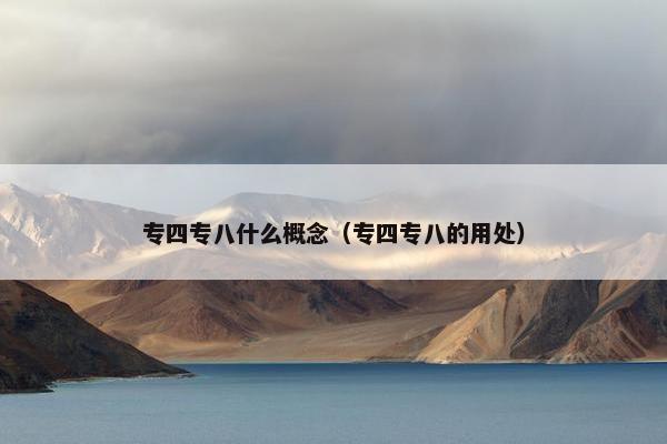 专四专八什么概念（专四专八的用处）
